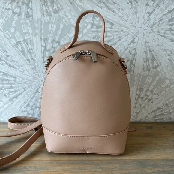 Pixie Mood Cora Vegan Mini Dome Backpack in Nude Tan Beige Gently Preloved $78 - Picture 1 of 8